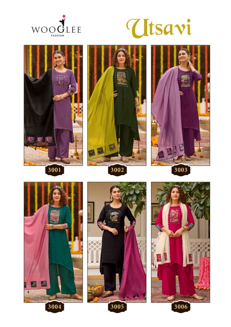 Utsavi By Wooglee Viscose Weaving Kurti With Bottom Dupatta 